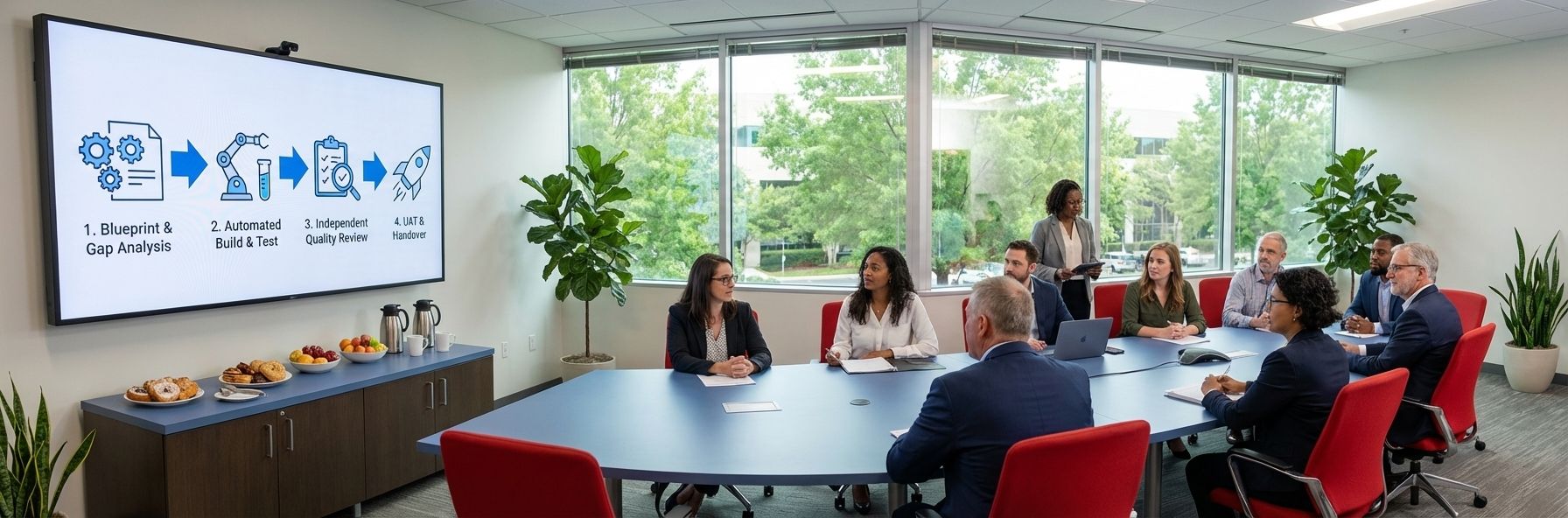 Four-step process for service delivery